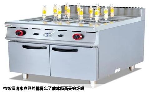 电饭煲清水煮熟的排骨忘了放冰箱两天会坏吗