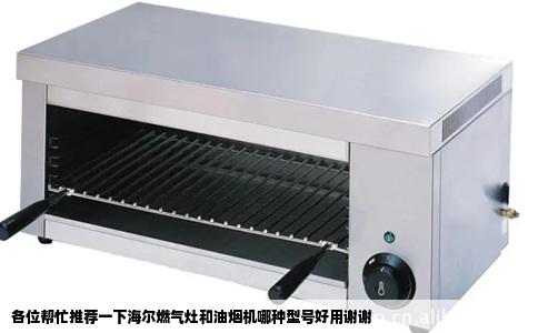 各位帮忙推荐一下海尔燃气灶和油烟机哪种型号好用谢谢