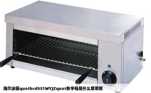 海尔冰箱quotbcd551WYJZquot各字母是什么意思啊