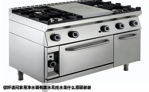 你好请问家用净水器有废水无纯水是什么原因谢谢