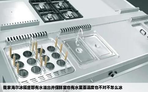 我家海尔冰箱底部有水溢出并保鲜室也有水里面温度也不对不怎么冰